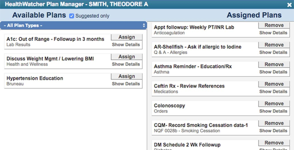 screenshot of AdvancedMD EHR